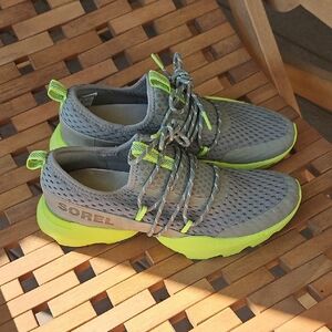 Sorel Gray and Lime Athletic Shoes